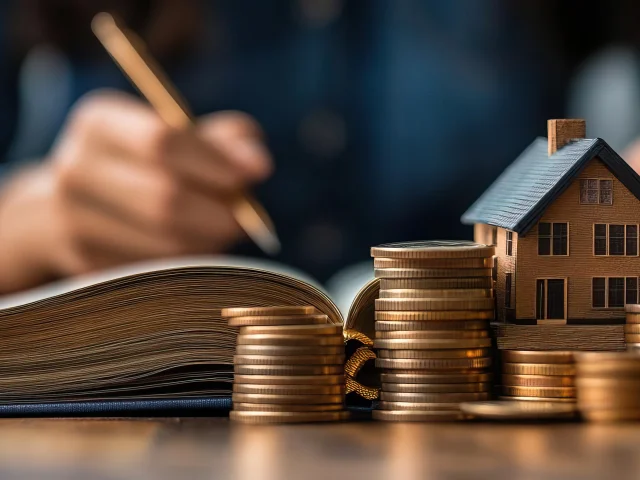 A person reading a real estate investment guidebook